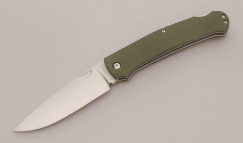 A.G. Russell Folding Gents Hunter II with Green G-10 Scales handle material - Obverse Side - Item #KLC13476