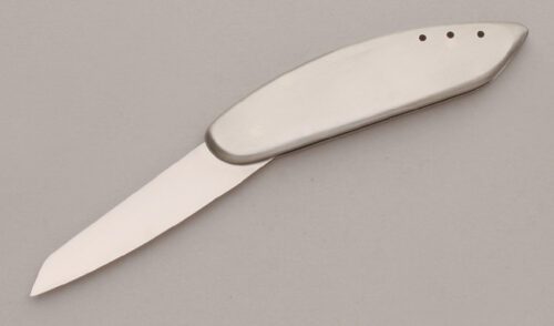 Unknown Maker Swing Lock Folder with Stainless Steel Frame handle material - Obverse Side - Item #KLC13477