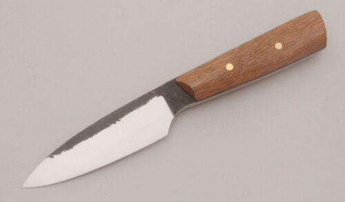 Corey Dunlap EDC/Utility Knife with Lacewood Handle Scales handle material - Obverse Side - Item #KLC13492