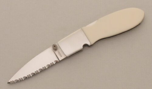 Moki Knives MK-901 Lockback Folder with Ivorite Handle Scales handle material - Obverse Side - Item #KLC13512