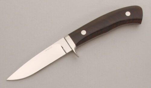 Wayne Hendrix Model 32 Drop Point Hunter with Desert Ironwood Handle Scales handle material - Obverse Side - Item #KLC13535