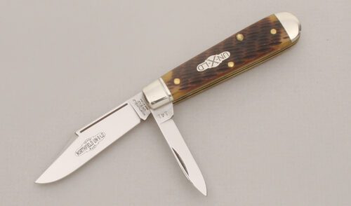 Great Eastern Cutlery 141218 Boys Knife with Antique Yellow Jigged Bone handle material - Obverse Side - Item #KLC13547