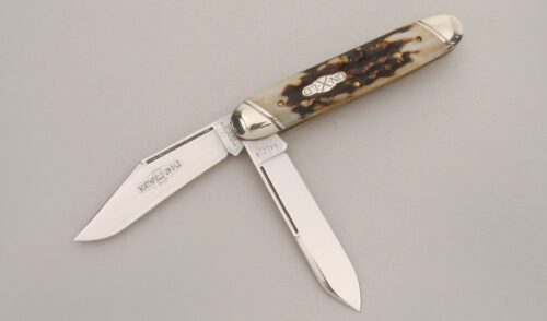 Great Eastern Cutlery 541214BJ Buffalo Jack with Stag Handle Scales handle material - Obverse Side - Item #KLC13548