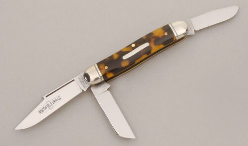 Great Eastern Cutlery 661217 Calf Roper Stockman with Acrylic Tortise Shell Scales handle material - Obverse Side - Item #KLC13553