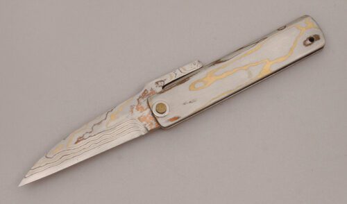 Unknown Maker Wharncliffe Friction Folder with Stainless Frame handle material - Obverse Side - Item #KLC13601
