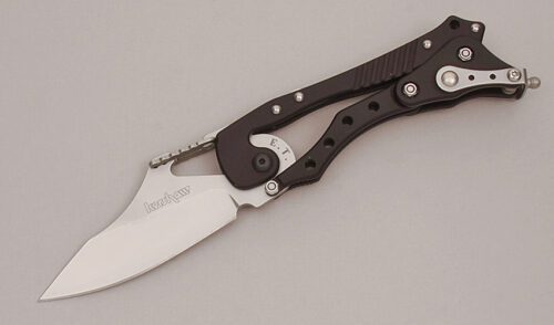 Kershaw Knives 1900 E.T. External Toggle with Anodized Aluminum Frame handle material - Obverse Side - Item #KLC13606