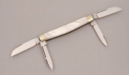 Hen & Rooster 4 Blade Congress with Mother of Pearl Scales handle material - Obverse Side - Item #KLC13610