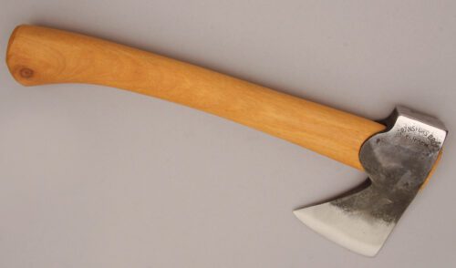 Gransfors Bruks Mini Belt Hatchet with Hickory Wood Handle handle material - Obverse Side - Item #KLC13616