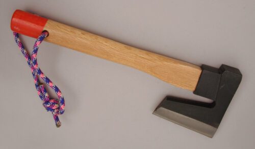 Unknown Maker Japanese Hand Axe with Wood Handle handle material - Obverse Side - Item #KLC13617