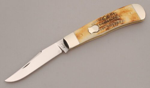 Case Cutlery TB6.51546 Back Pocket Folder with Torched Bone Stag Handles handle material - Obverse Side - Item #KLC13641