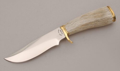 Todd Kopp 1997 A.K.C.A. Hunter with Smooth Stag Handle handle material - Obverse Side - Item #KLC13643