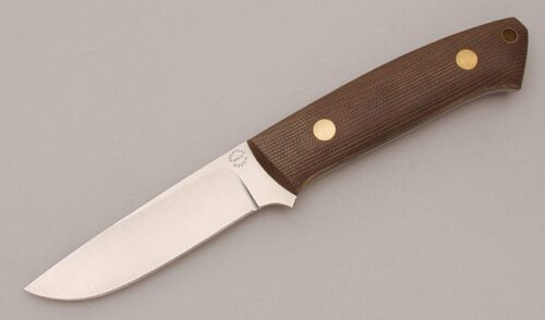 Dozier Knives Buffalo River Hunter with Green Canvas Micarta Scales handle material - Obverse Side - Item #KLC13644