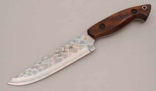 Unknown Maker Japanese Hunter with Desert Ironwood Handle Scales handle material - Obverse Side - Item #KLC13651