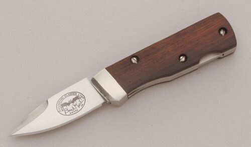 Bench Mark Knives Rolox Sidewinder with Cocobolo Wood Scales handle material - Obverse Side - Item #KLC13675