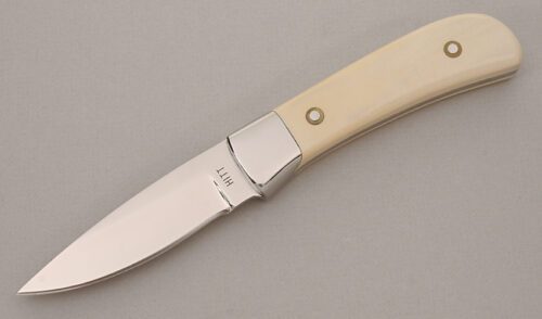 Bob Hitt Hunter with Ivory Micarta Handle Scales handle material - Obverse Side - Item #KLC13681