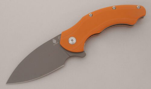 Kizer Cutlery Matt Degnan Roach Flipper with Orange G-10 Handle Scales handle material - Obverse Side - Item #KLC13706