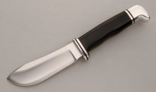 Buck Knives Model 103 Skinner with Black Phenolic Handle handle material - Obverse Side - Item #KLC13710