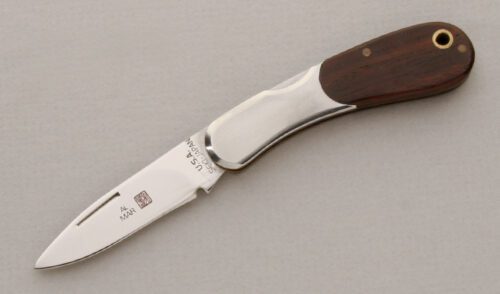 Al Mar Knives Small Midlock Folder with Cocobolo Wood Scales handle material - Obverse Side - Item #KLC13713
