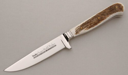 Linder Knives Super Shahl-Nicker with Stag Handle Scales handle material - Obverse Side - Item #KLC13719