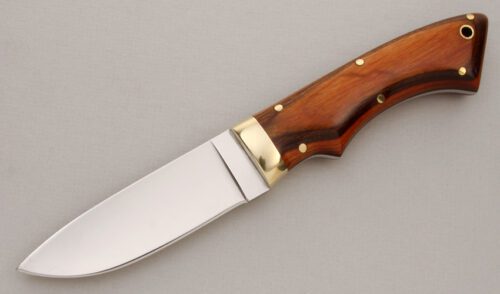 Unknown Maker Hunter with Wood Micarta Handle Scales handle material - Obverse Side - Item #KLC13720