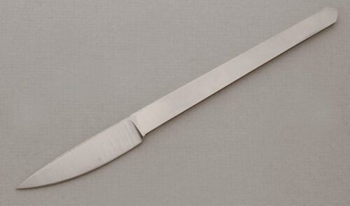 J. Mason Custom Scapel with Stainless Steel handle material - Obverse Side - Item #KLC13728