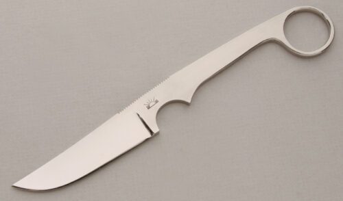 Paul Myers Custom Tactical Knife with Stainless Handle handle material - Obverse Side - Item #KLC13729