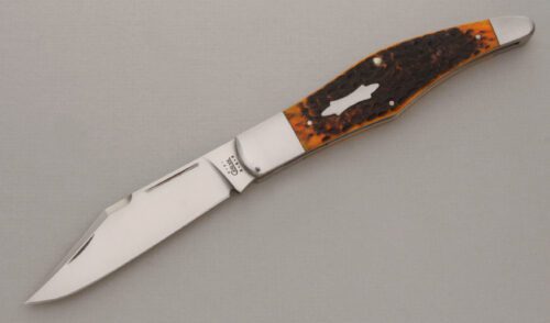 Case Cutlery Tony Bose Yukon with Autumn Jigged Bone Scales handle material - Obverse Side - Item #KLC13734