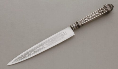 Inox Gaucho with Cast Pewter Handle handle material - Obverse Side - Item #KLC13739