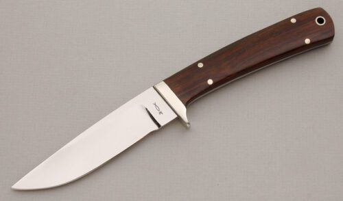 Unknown Maker Custom Hunter with Desert Ironwood Handle Scales handle material - Obverse Side - Item #KLC13752