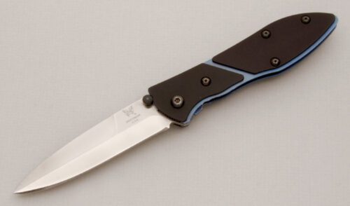Benchmade Knives 886 Elishewitz Blue Star with Black Textured G-10 Scales handle material - Obverse Side - Item #KLC13754