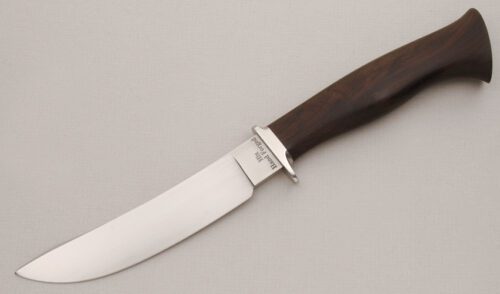 Kent Hix Custom Skinner with African Blackwood Handle handle material - Obverse Side - Item #KLC13756