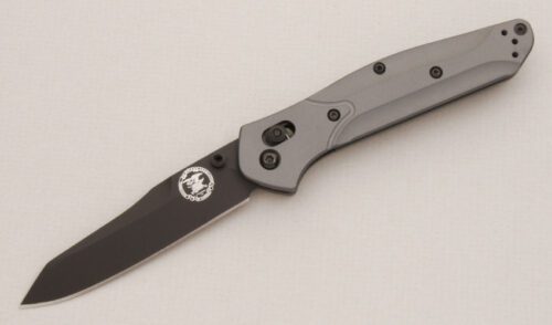 Benchmade Knives 940BK-600 Osborne NRA Edition with Aluminum Frame handle material - Obverse Side - Item #KLC13765