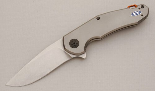 Zero Tolerance Knives 0220 Jens Anso Flipper with Titanium Frame handle material - Obverse Side - Item #KLC13777