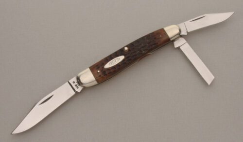 Case Cutlery 6380 Whittler with Jigged Bone Scales handle material - Obverse Side - Item #KLC13812