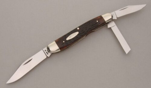 Case Cutlery 6380 Whittler with Jigged Bone Scales handle material - Obverse Side - Item #KLC13816
