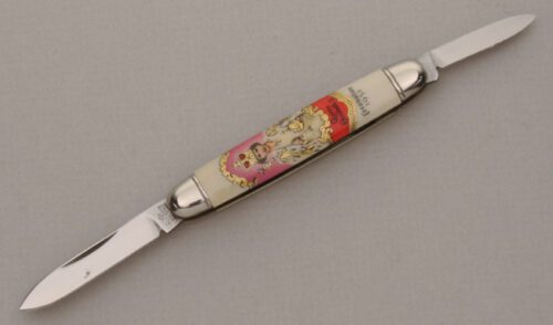 Richards Cutlery Queen Elizabeth Coronation Pen with Celluloid Handle Scales handle material - Obverse Side - Item #KLC13821