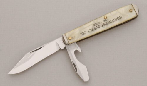 Camco Cutlery Advertising Jack Knife with Pearl Celluloid Scales handle material - Obverse Side - Item #KLC13826