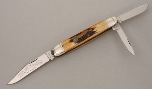 Winchester Knives 1996 NKCA Club Whitter Knife with Stag Handle Scales handle material - Obverse Side - Item #KLC13834