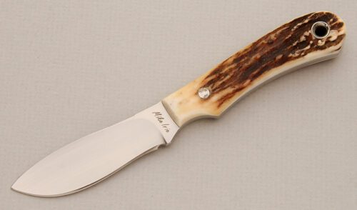 Mike Irie Small Semi-Skinner with Stag Handle Scales handle material - Obverse Side - Item #KLC13860