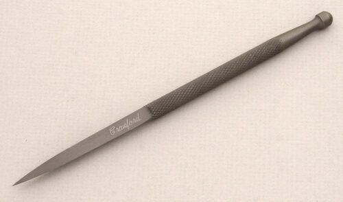 Pat Crawford Custom Devil Dart with 440C Stainless Steel handle material - Obverse Side - Item #KLC13890