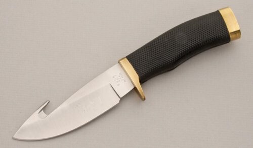 Buck Knives Zipper-R Guthook with Ruberized Handle handle material - Obverse Side - Item #KLC13912