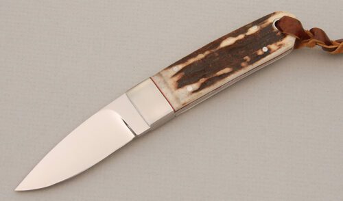 Mike Franklin Gents Hunter with Stag Handle Scales handle material - Obverse Side - Item #KLC13919