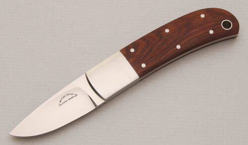 Michael Ulrich Small Hunter with Rosewood Handle Scales handle material - Obverse Side - Item #KLC13920