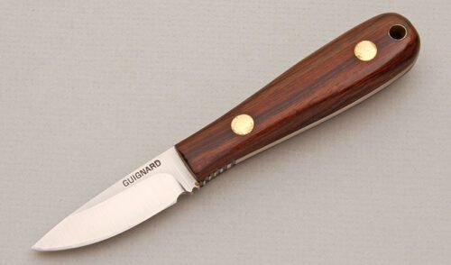 Gib Guignard Small Hunter with Desert Ironwood Scales handle material - Obverse Side - Item #KLC13921