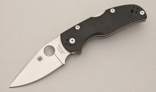 Spyderco Knives C41GP5 Native Midlock Folder with Black G10 Scales handle material - Obverse Side - Item #KLC13928