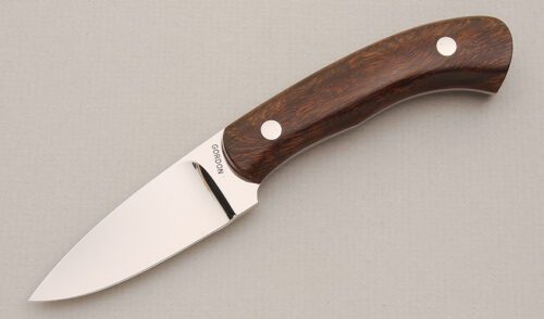 William G. DeFreest Small Hunter with Desert Ironwood Handle Scales handle material - Obverse Side - Item #KLC13934