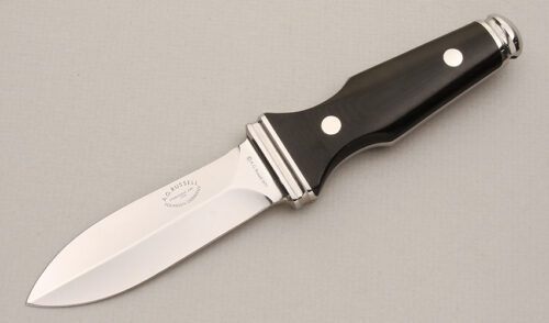 A.G. Russell 1977 Sting II with Black Linen Micarta Scales handle material - Obverse Side - Item #KLC13935