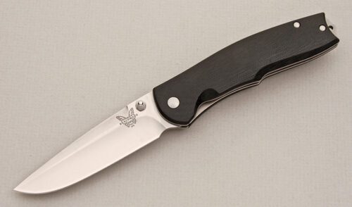 Benchmade Knives First Prod. Run 890 Torrent with Black G10 Scales handle material - Obverse Side - Item #KLC13941
