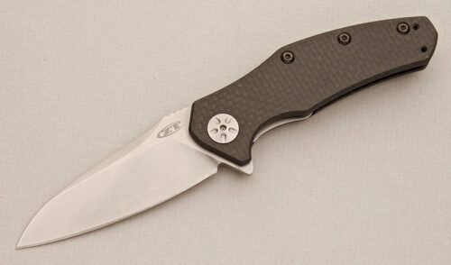 Zero Tolerance Knives 770 Assisted Open Flipper with Smooth Carbon Fiber Scales handle material - Obverse Side - Item #KLC13942