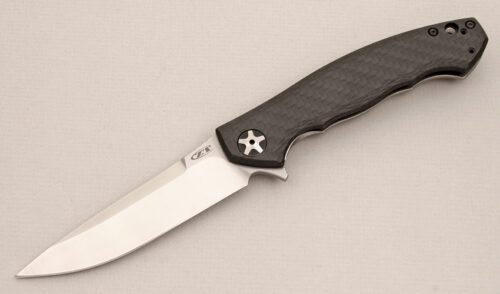 Zero Tolerance Knives 0452CF Sinkevich Flipper with Carbon Fiber Scale handle material - Obverse Side - Item #KLC13945